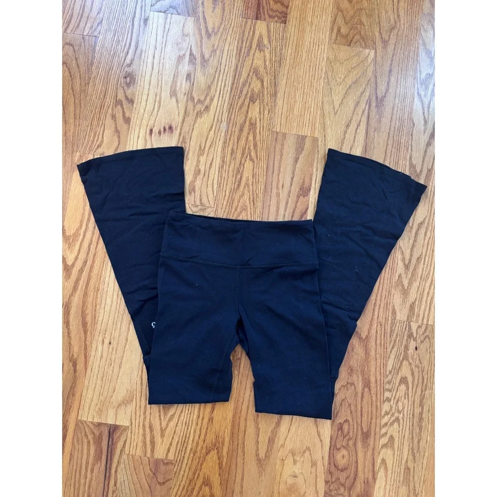 Alo Yoga Black High Waisted Flare Leggings‎ Yoga Pants Size S Small